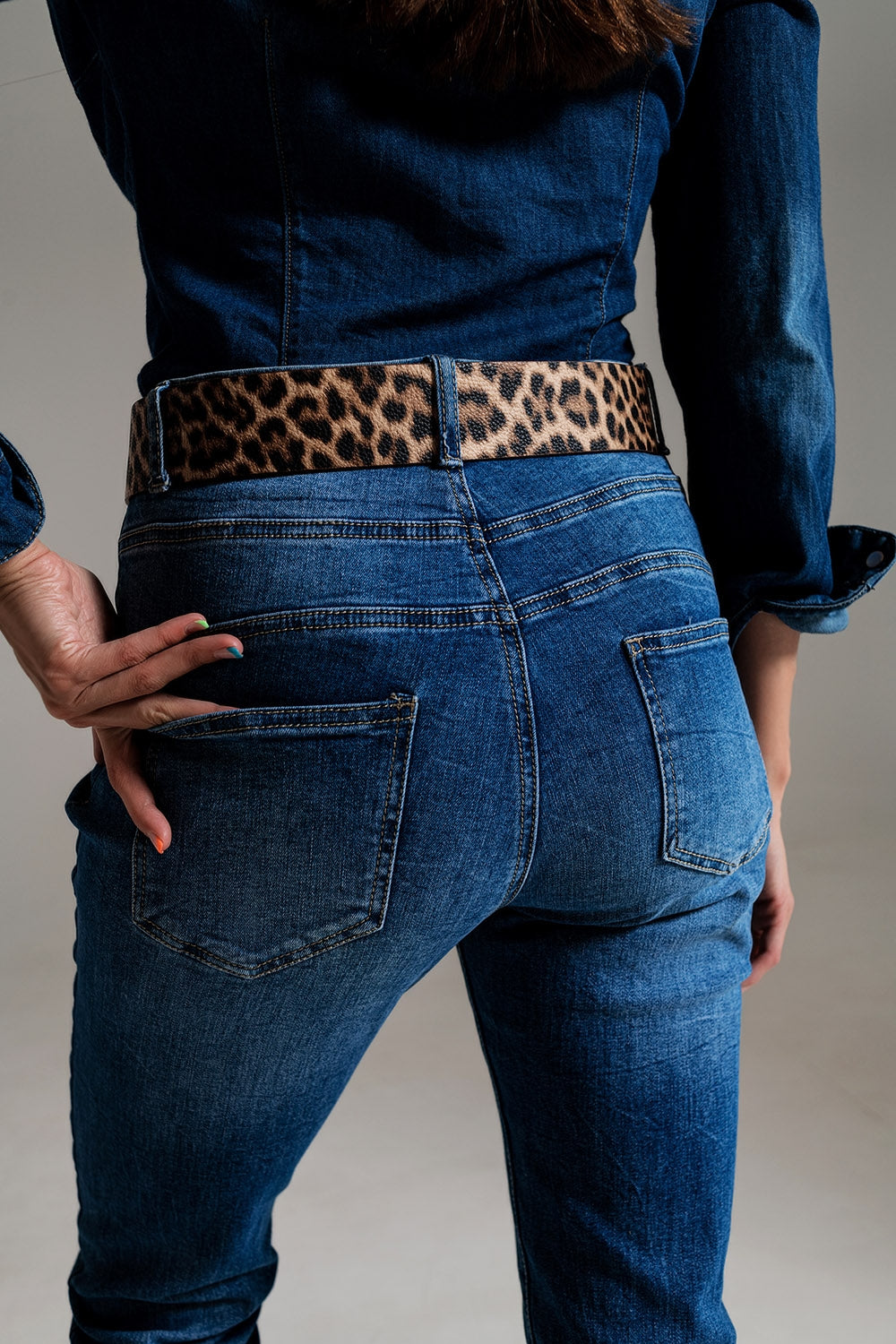 skinny High waisted Jeans in mid Wash - Denim