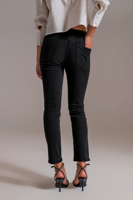 Basic Skinny Jeans in Black - Coloured Jeans