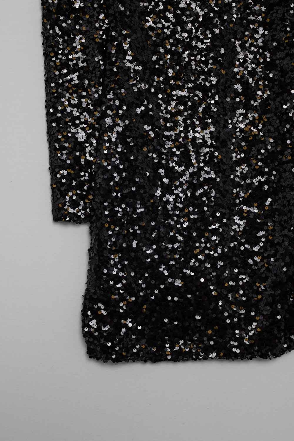 Embellished mini dress in black - dress