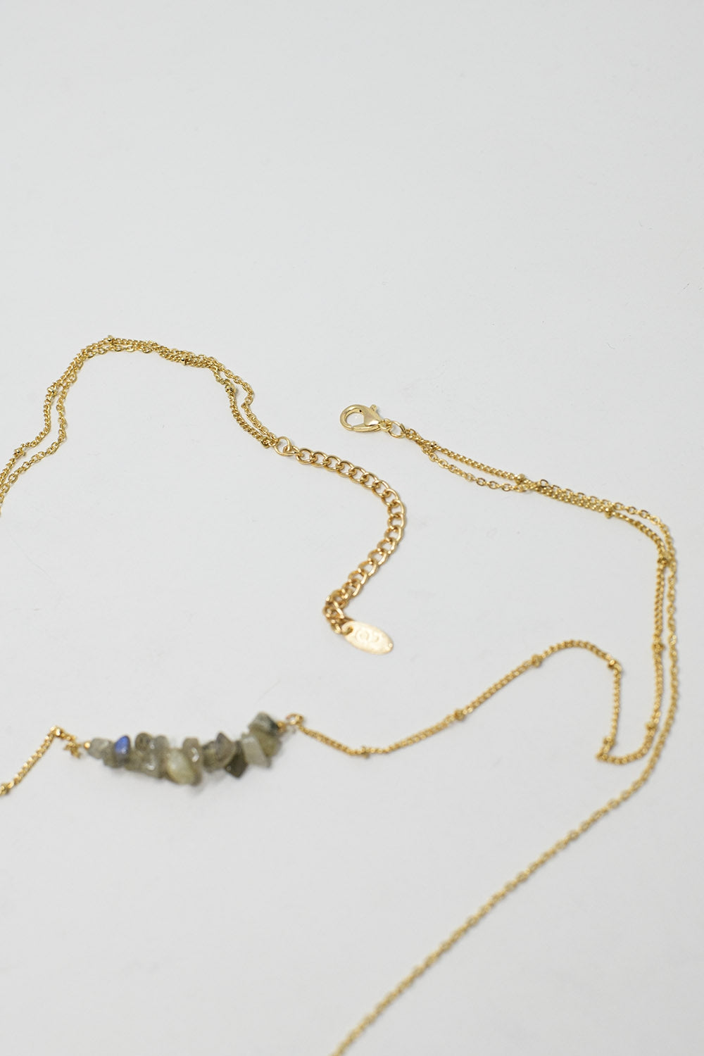 2 in 1 Necklace with Grey and White Crystals