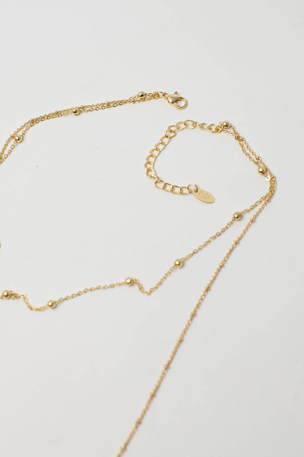 2 in 1 Necklace with Blue and Golden Beads