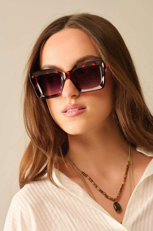 90s Squared Sunglasses in brown - Sunglasses