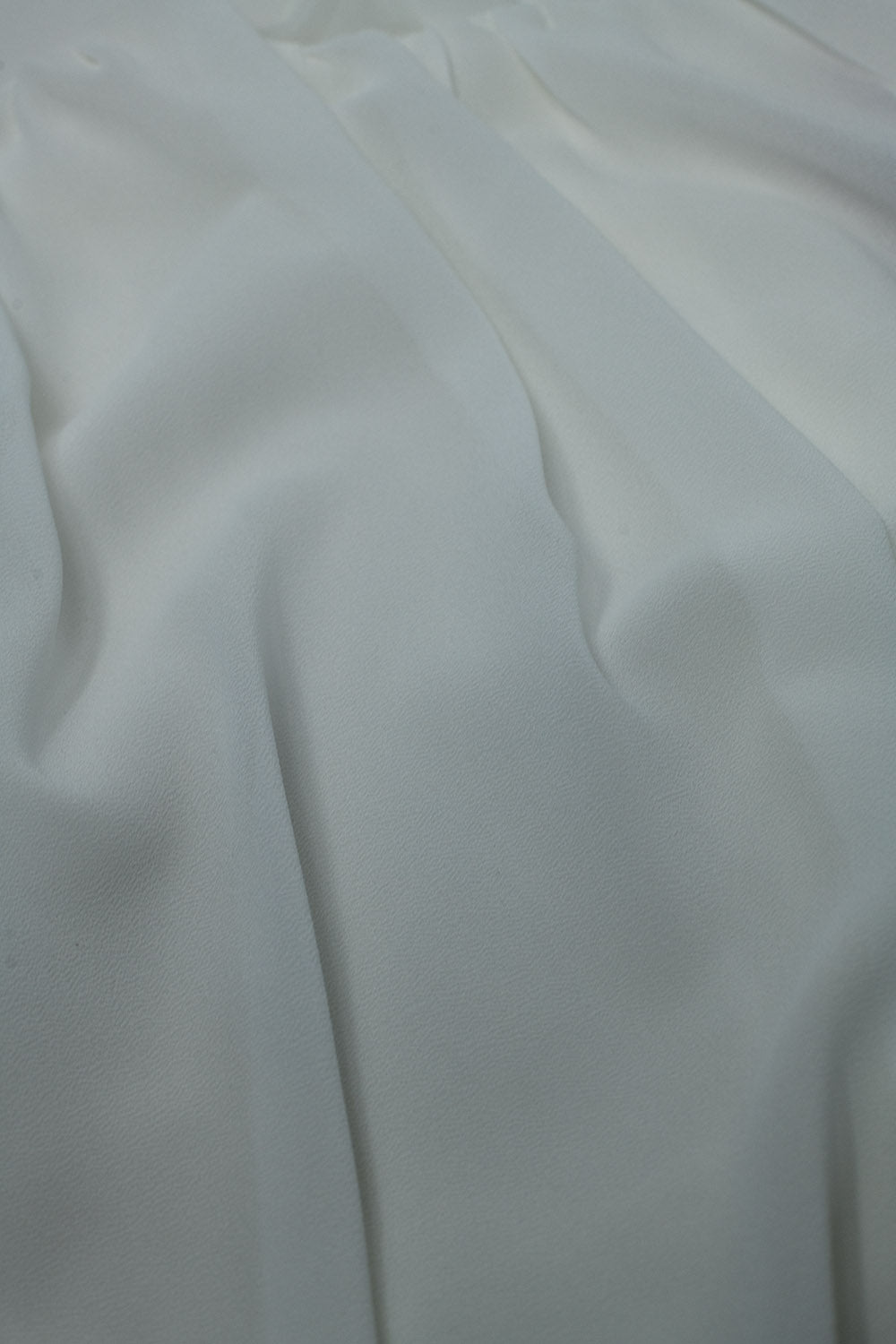 white chiffon Top With Ruche Design - top