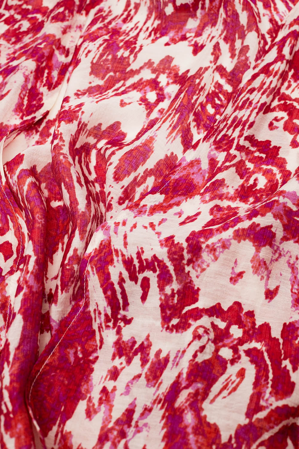Red Long Kimono With Drawstring Closing in Tribal Print - kimono jacket