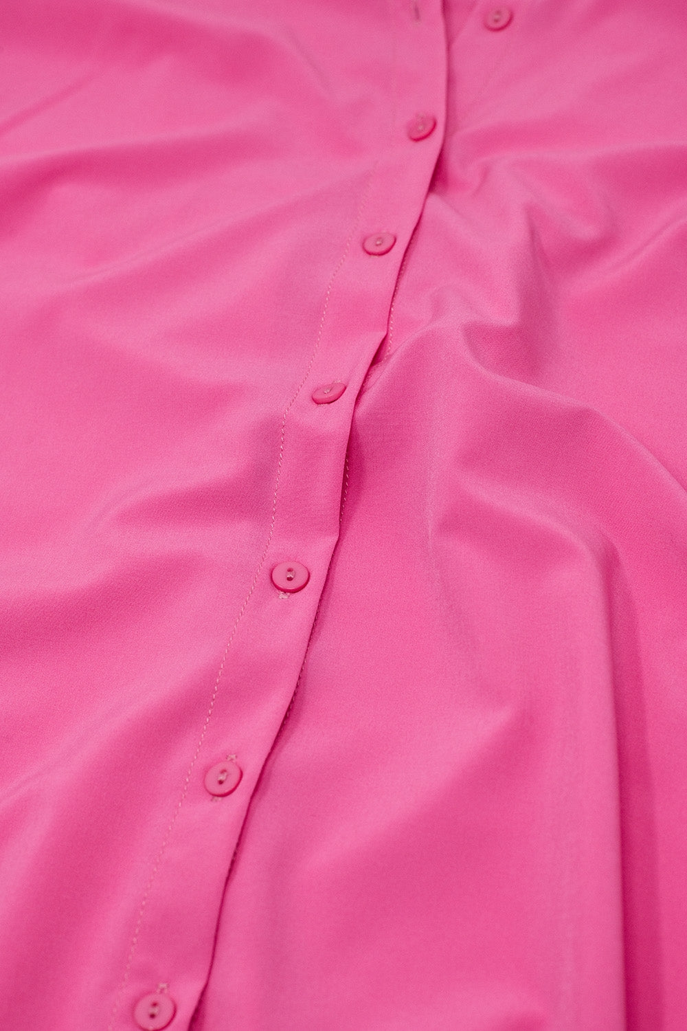 Mao Collar Sleeveless Pink Button up Blouse - Shirts