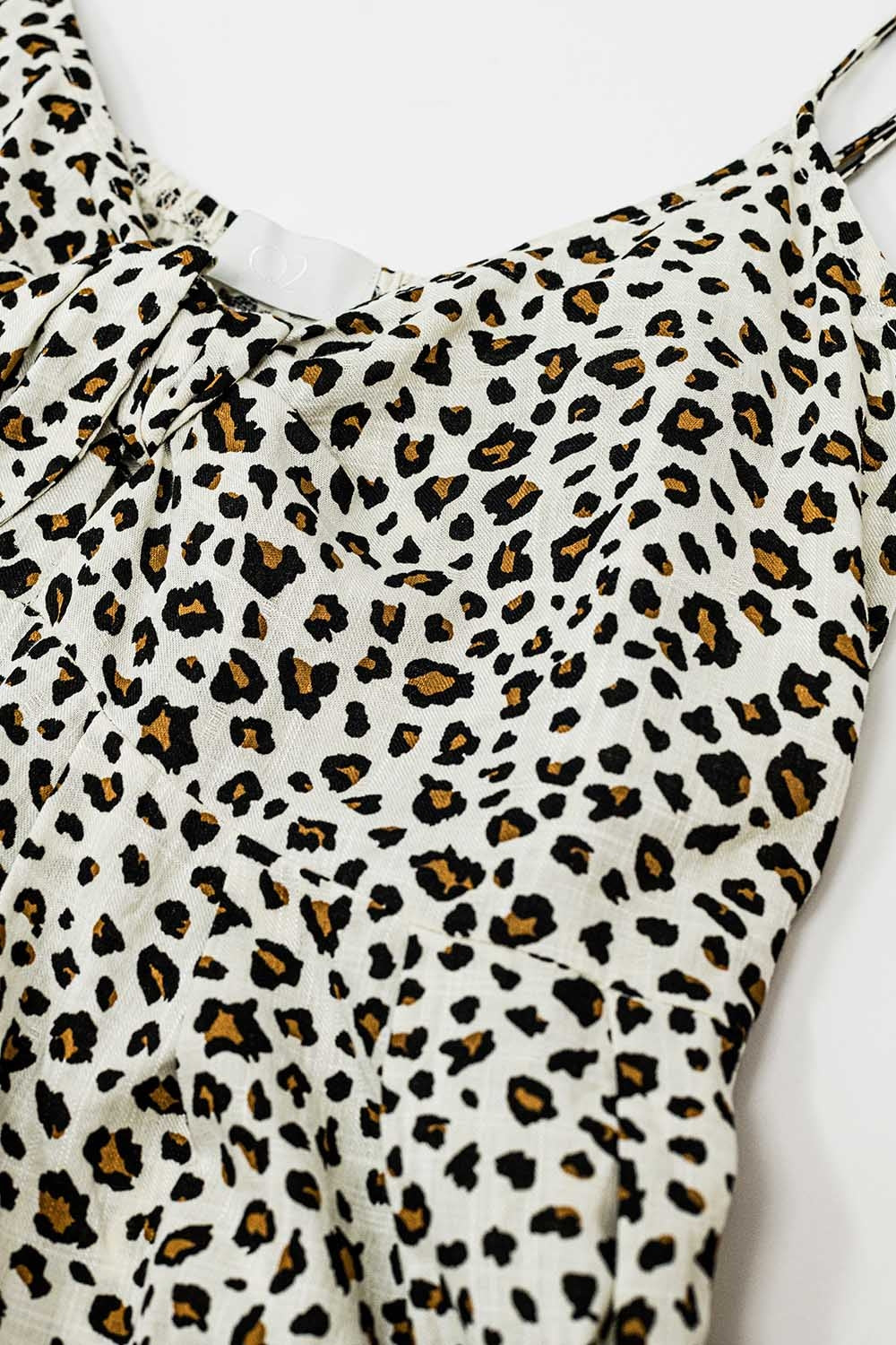 Leopard Print maxi Dress With Knot Detail - dress