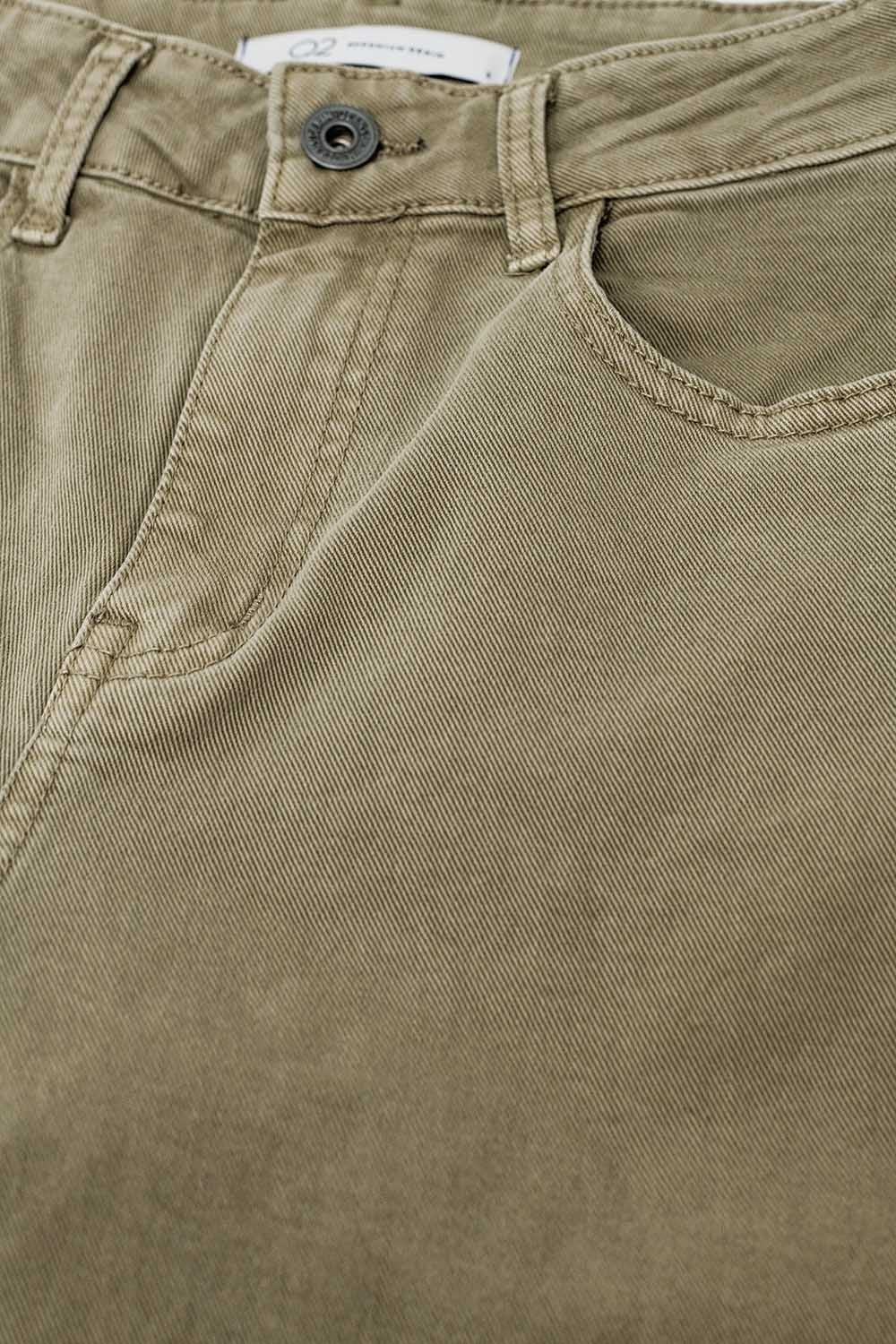 Cropped wide leg jeans in beige color - Coloured Jeans