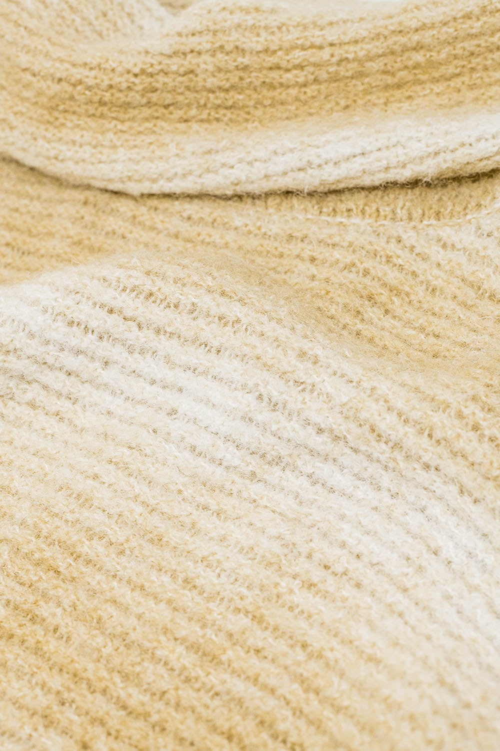 Oversized Turtleneck Comfy Sweater in Warm Neutral Tones