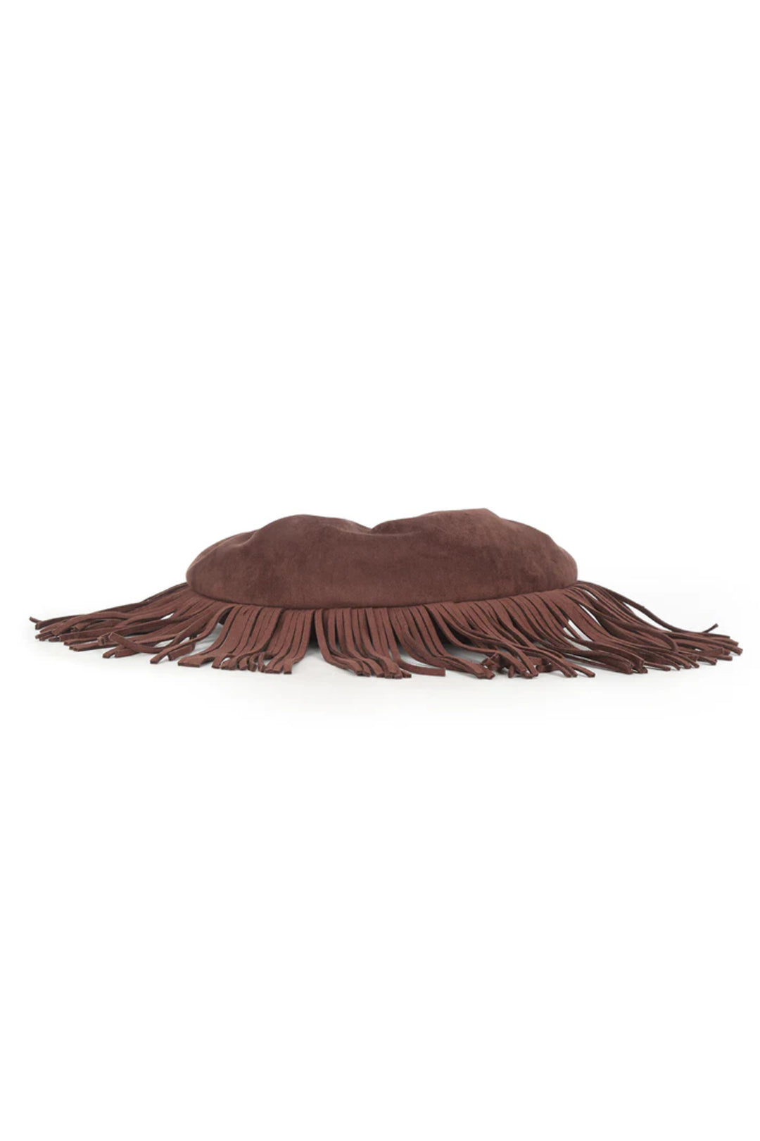 Brown Faux Suede Fringe Handbag - Bags