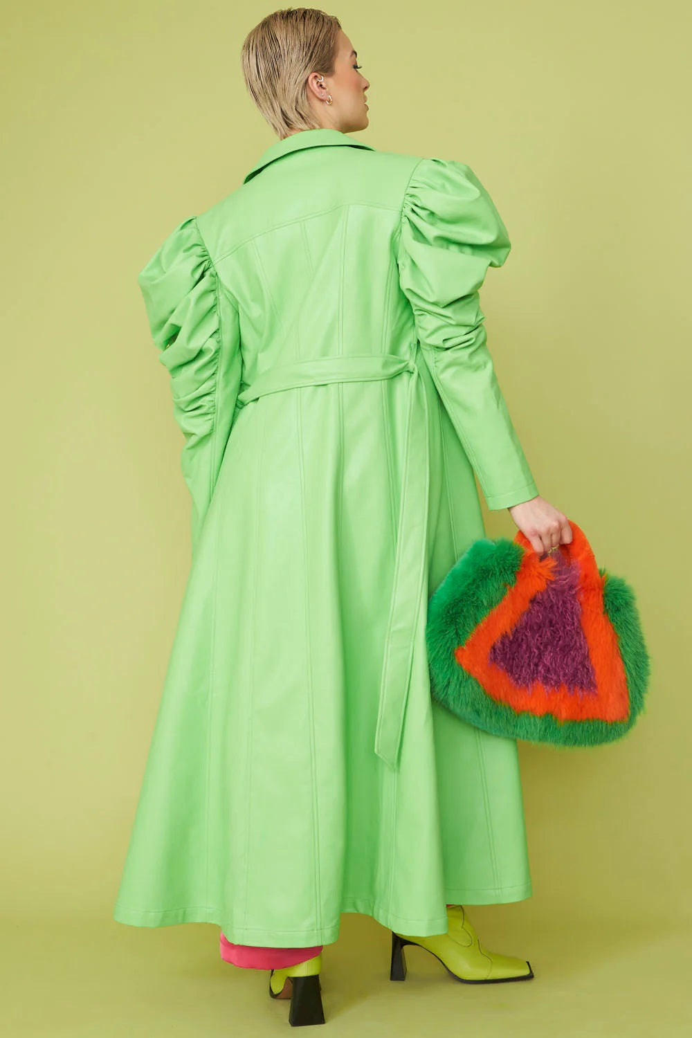 Hand Crafted Bamboo Multicolor Faux Fur Bag - Bags