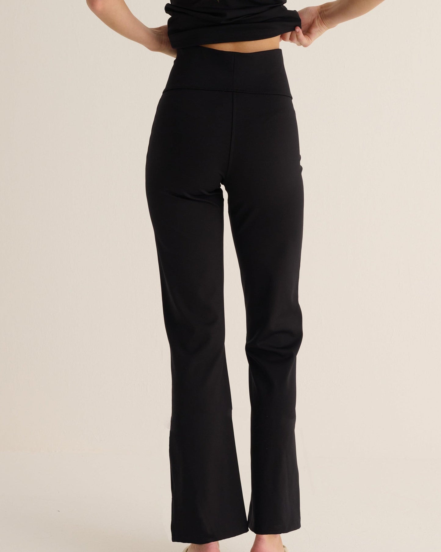 Black Soft Sculpt Hi-Stretch Kick Flare Leggings -