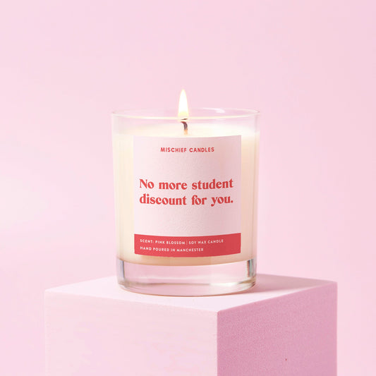 Graduation Gift Funny Graduation Candle No More Student Discount - Candles