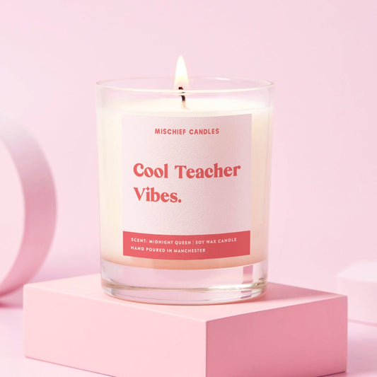 Teacher Gift Funny Teacher Gift Candle Cool Teacher Vibes - Candles