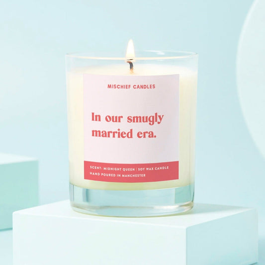 Wedding Gift Funny Wedding Gift Candle Smugly Married Era - Candles