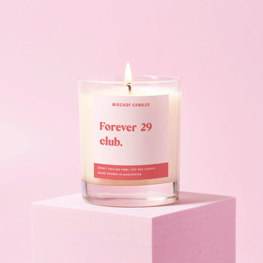 Funny 30th Birthday Gift Soy Wax Candle Forever 29 Club - Candles