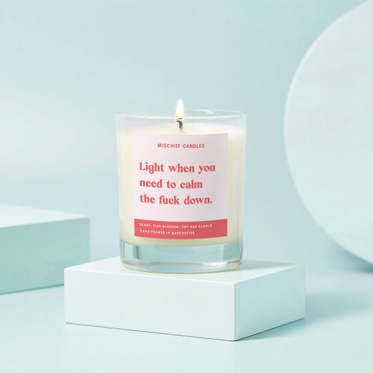 Light When You Need To Calm the Fuck Down Gift Funny Candle - Candles