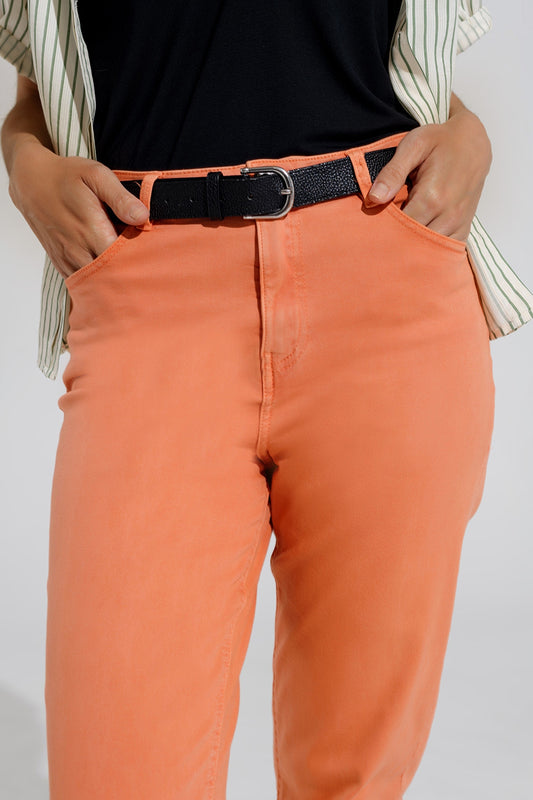 Ankle skinny Basic Jeans in orange - Jeans