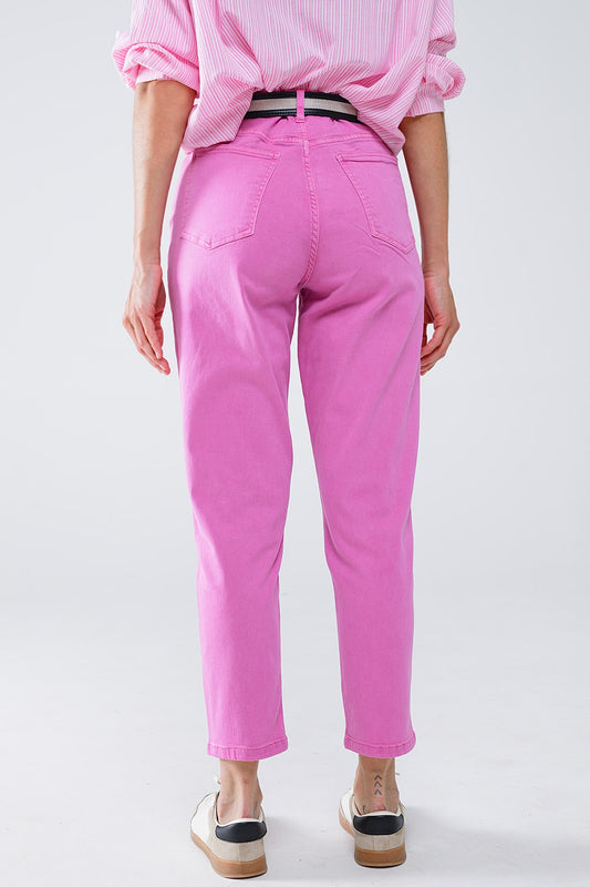 Ankle skinny Basic Jeans in pink - Jeans