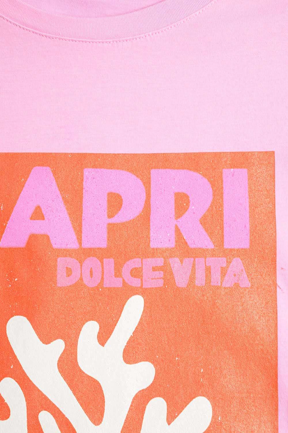 Baby Pink Capri Dolce Vita T-shirt Made in Italy - T-Shirts