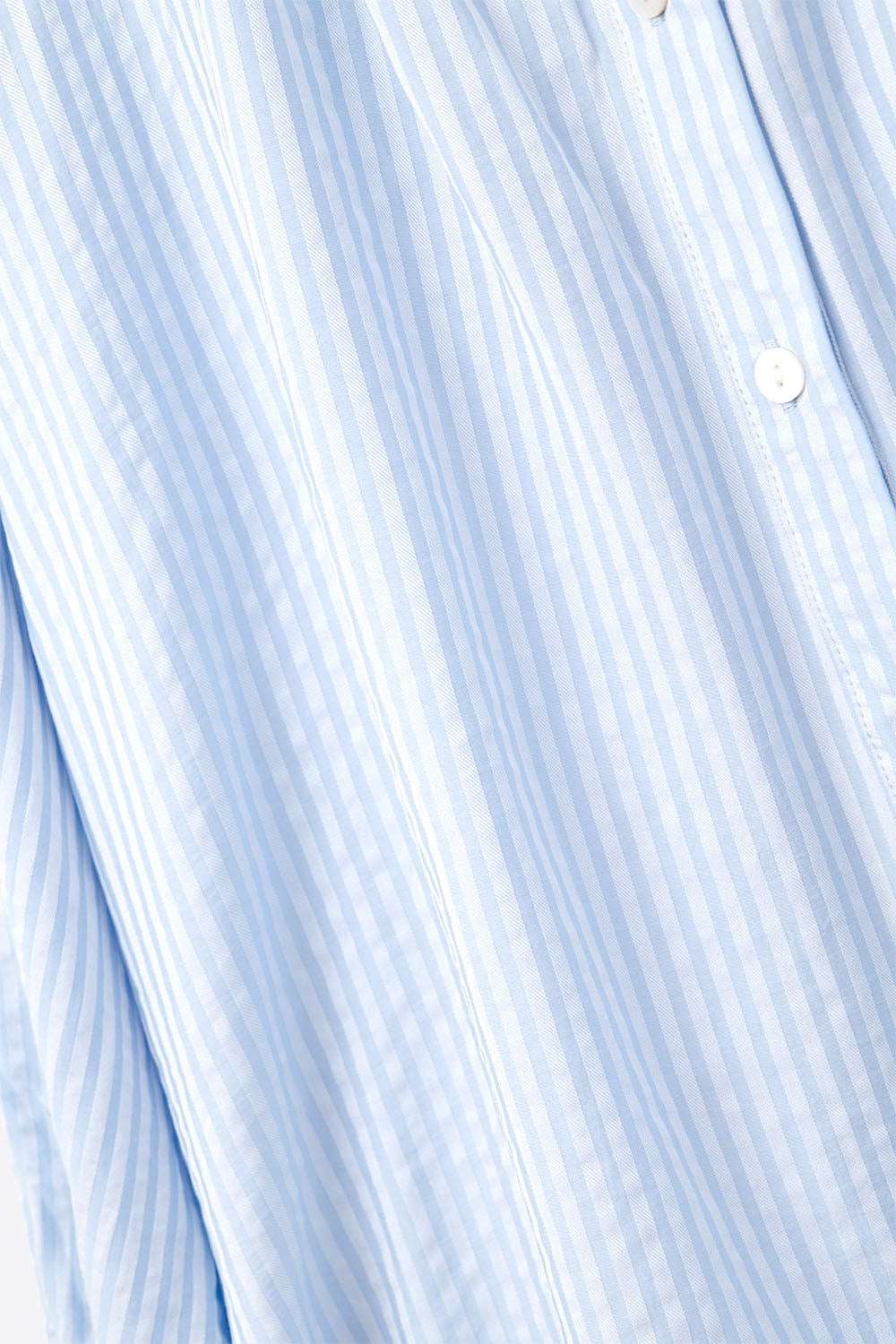 Balloon-Sleeve Striped Blouse in baby Blue - Blouses