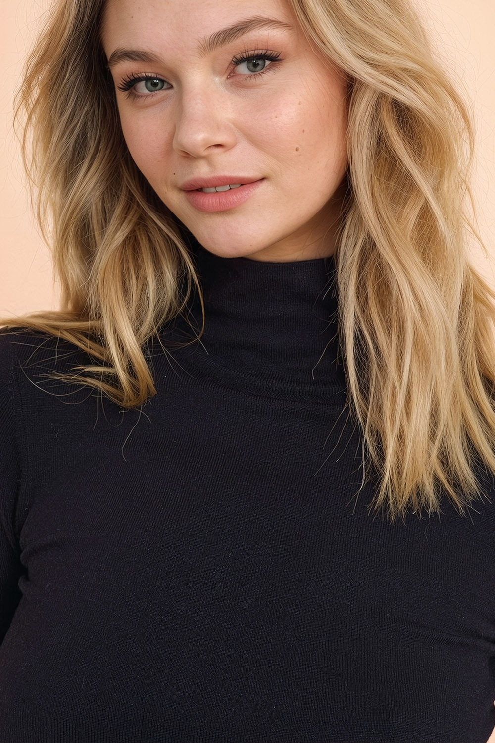 Basic black fine knit bodycon sweater - Jumpers