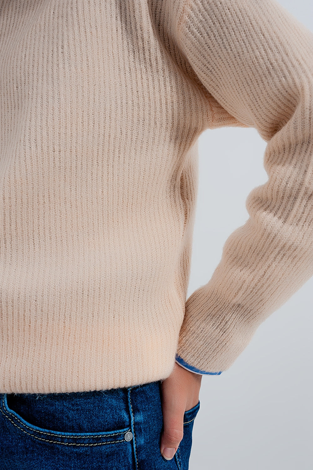 Beige crew neck jumper - Jumpers