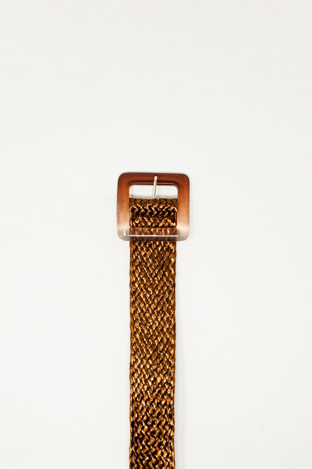 belt with resin buckle in brown - Belts