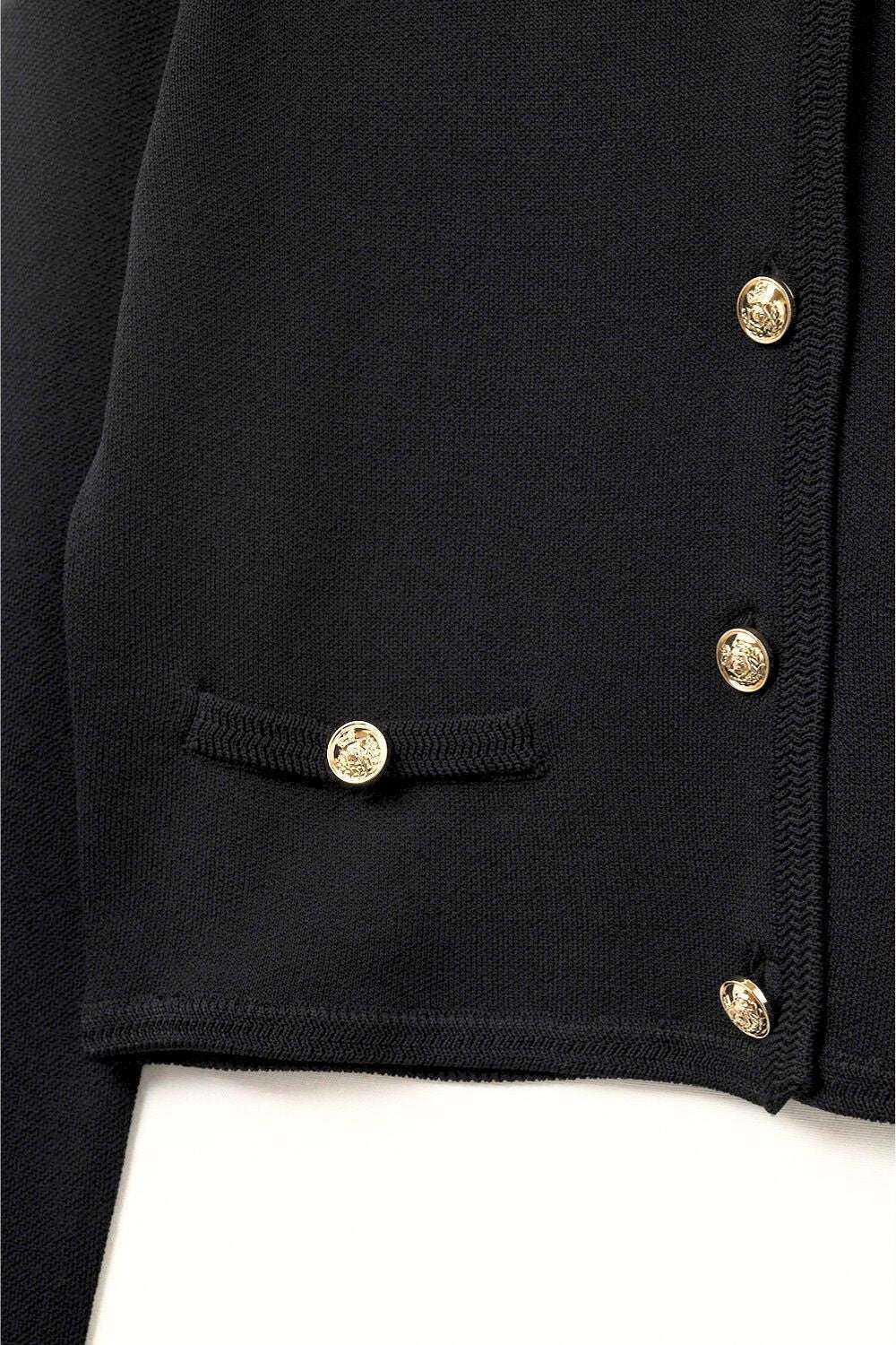 Black Cardigan with Gold Buttons - Cardigans