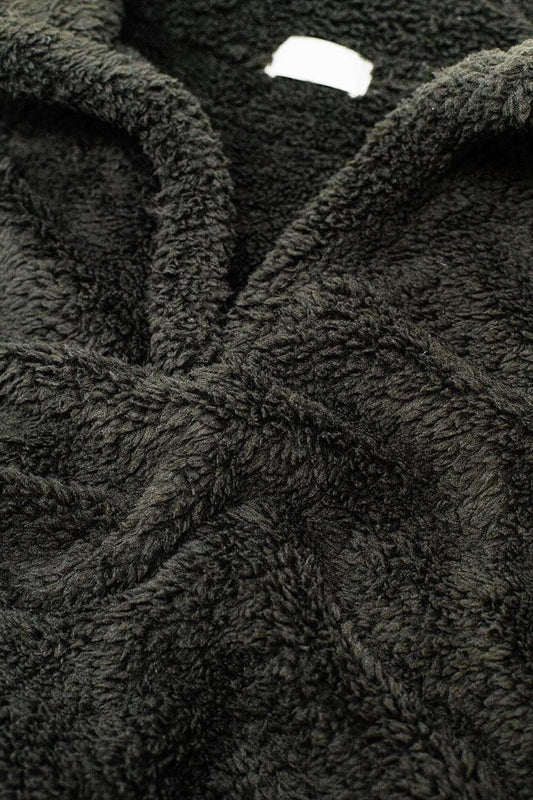 Black fluffy v-neck sweater - Sweaters