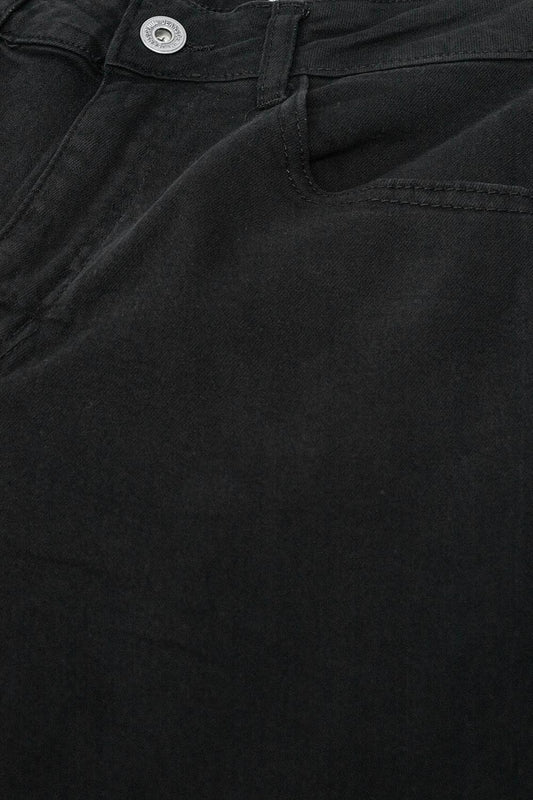 Black high-waisted wide-leg pants - Trousers