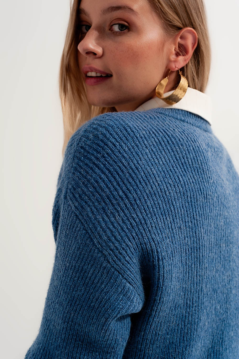 Blue crew neck jumper - Jumpers
