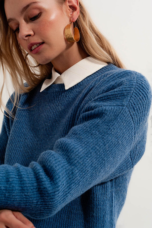 Blue crew neck jumper - Jumpers