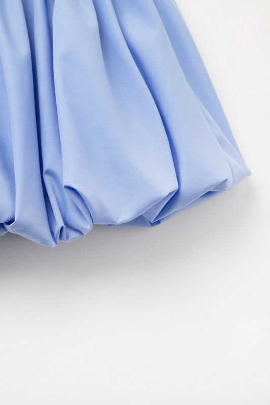 blue poplin balloon miniskirt - Skirts