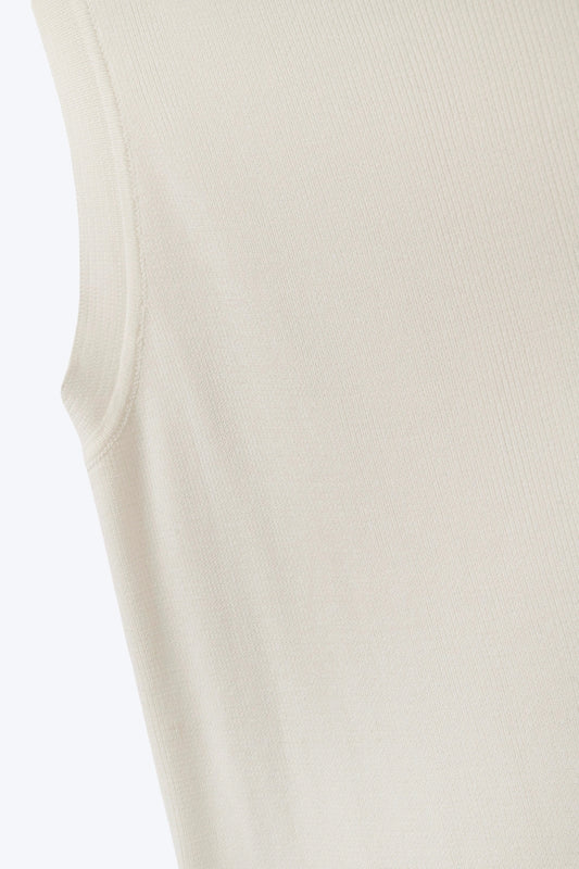 Boat Neck Comfy Ribbed Top in White - Sweaters