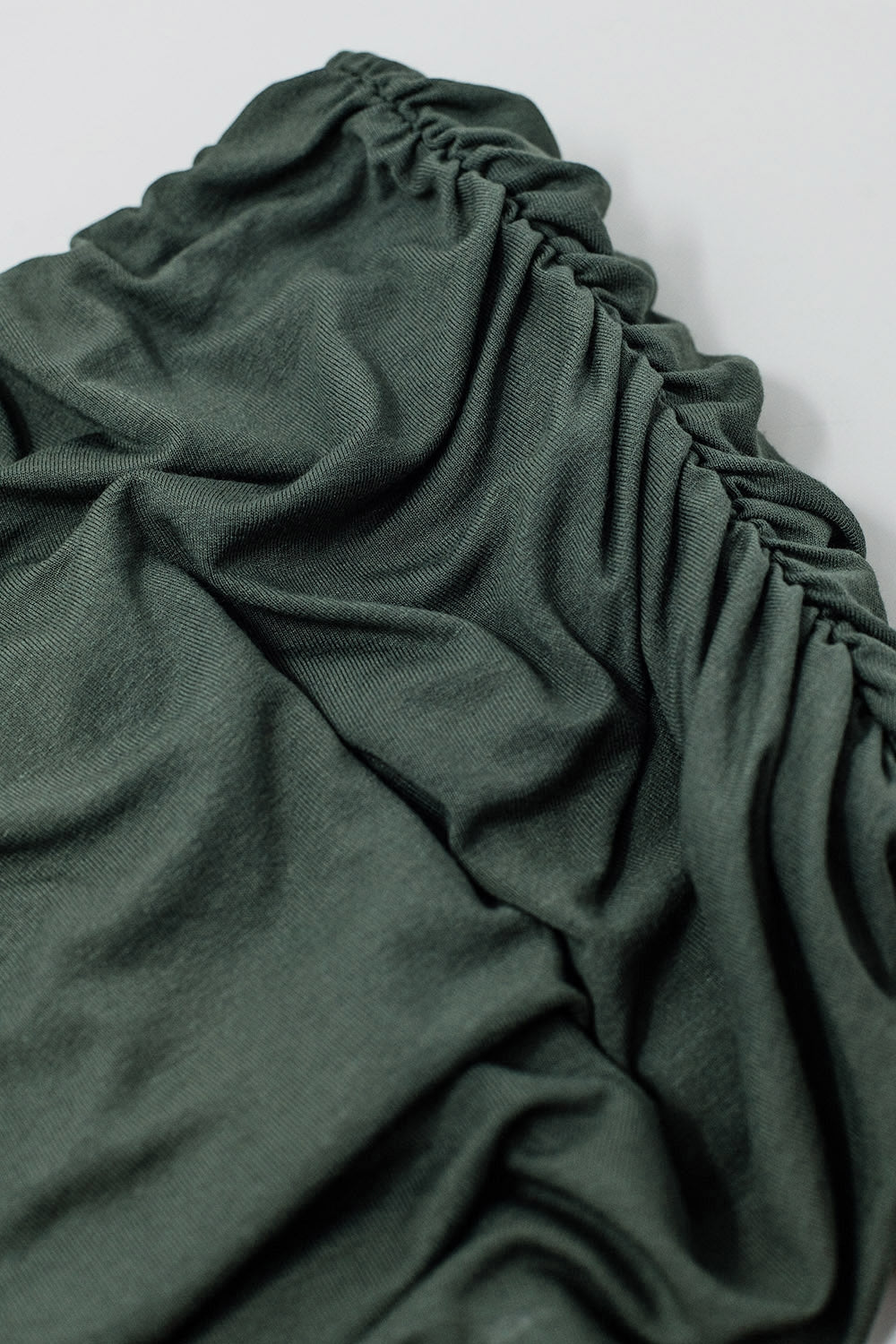 Bodycon Off Shoulder Top In Green khaki - Tops