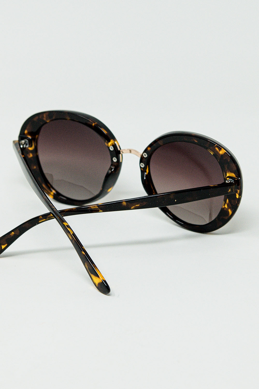 Brown Sunset Spot Oval Shaped Sunglasses - Sunglasses