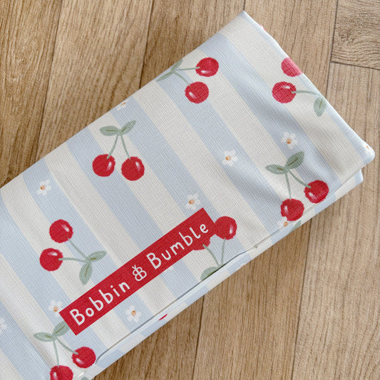 Travel Changing Mat - Cherry Stripe - Changing Mats