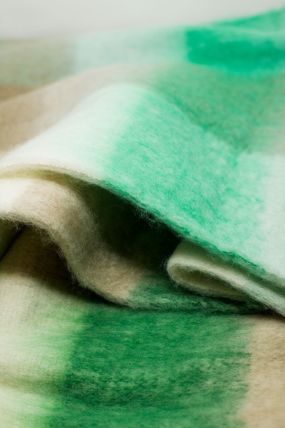 Chunky Stripy Scarf In Green and Gray - Scarves
