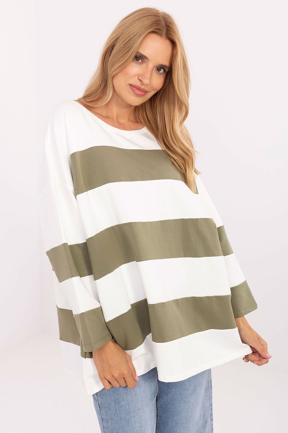 Relevance Classic Striped Pullover Women - Trendy Style green one-size-fits-all - Sweaters