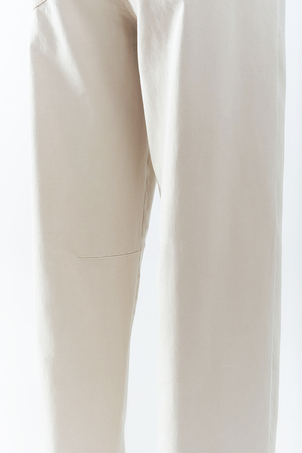 comfortable stretch jeans with barrel leg in beige - Jeans