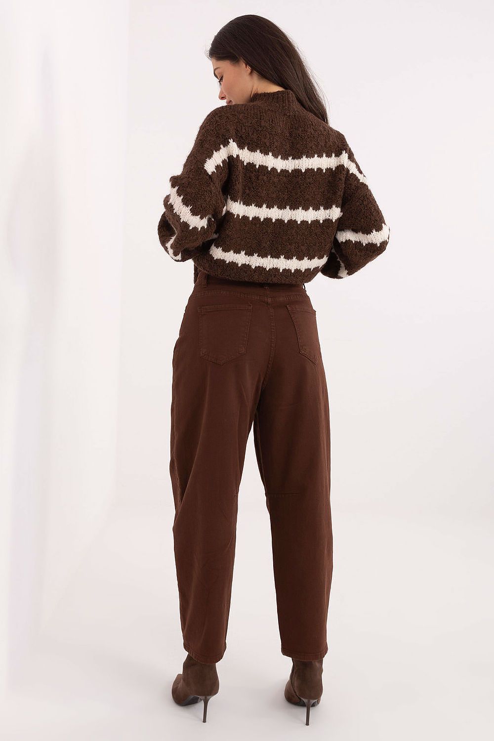 Cotton Blend Balloon Jeans for Women - Jeans