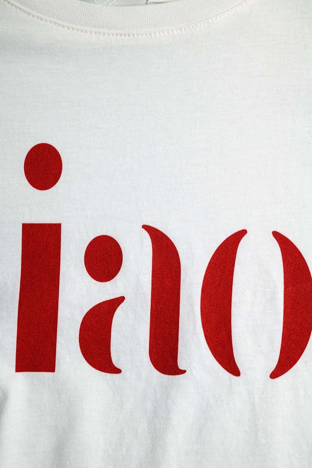 Cotton t-shirt made in Italy with Ciao logo in red - T-Shirts