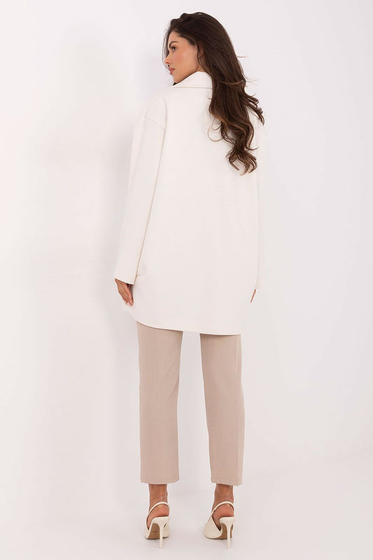 Rue Paris Cream Oversized Coat for Women - Overcoats