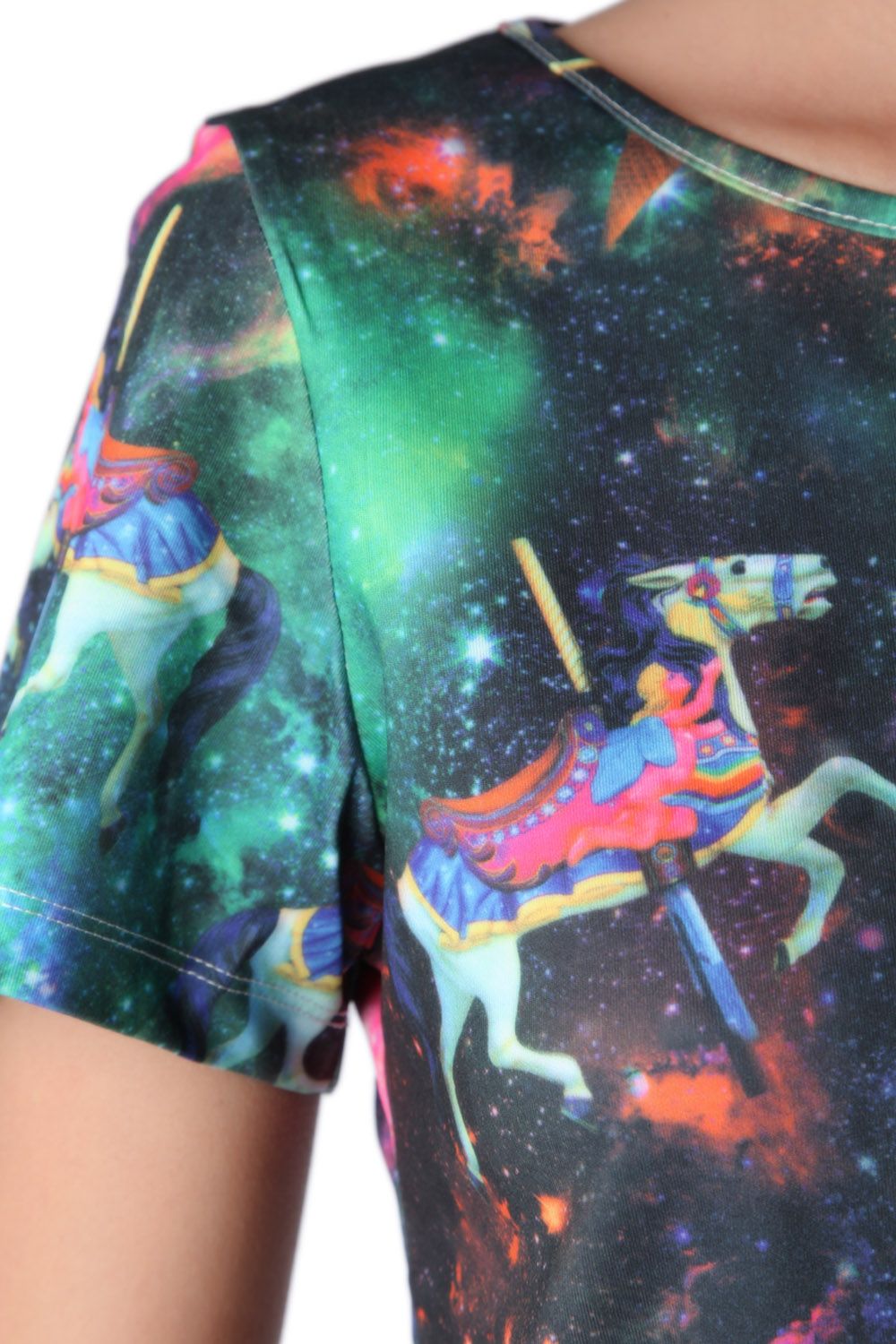 Crop top with illustrated print - Crop Tops