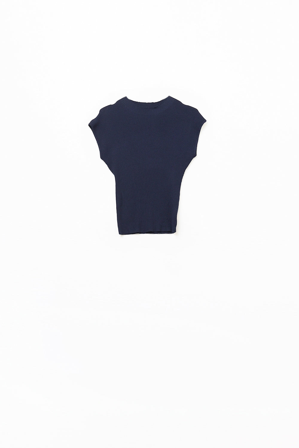 cropped sleeveless sweater in navy - Jumpers