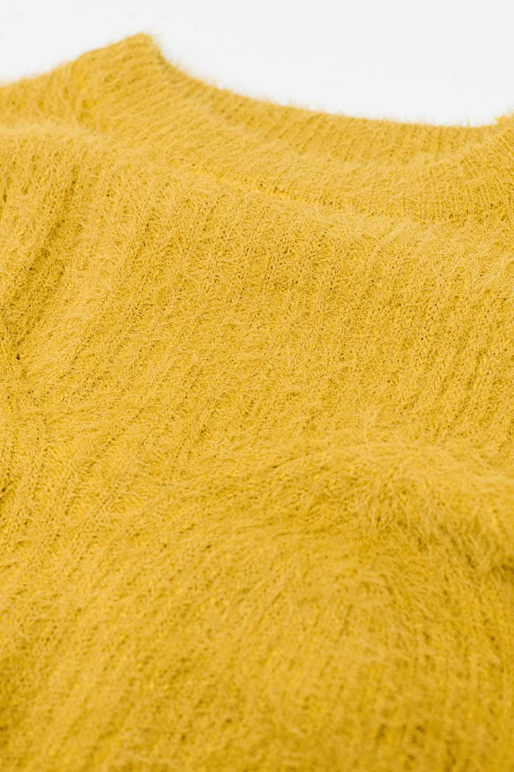 Cropped Sweater With Stitching Detail in yellow - Jumpers