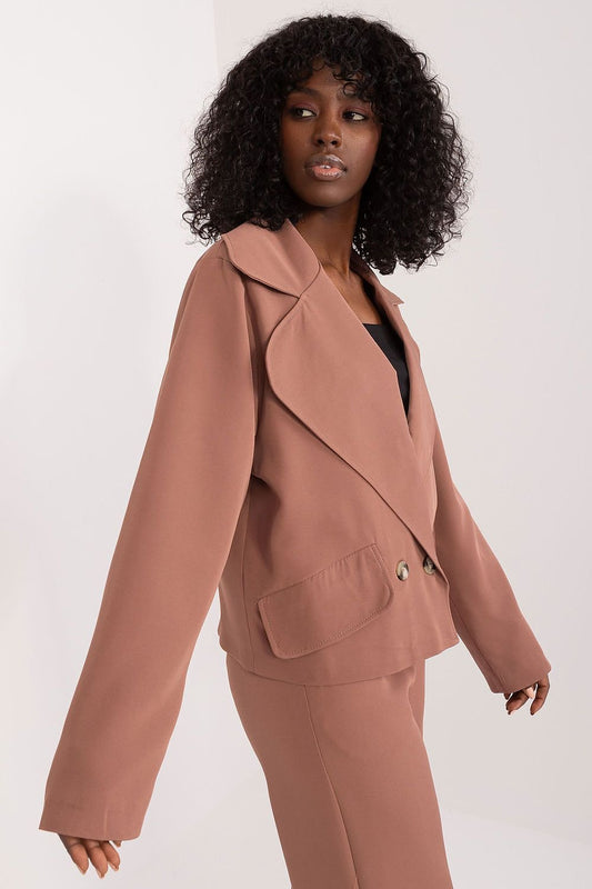 Double Breasted Blazer with Lapels - Blazers