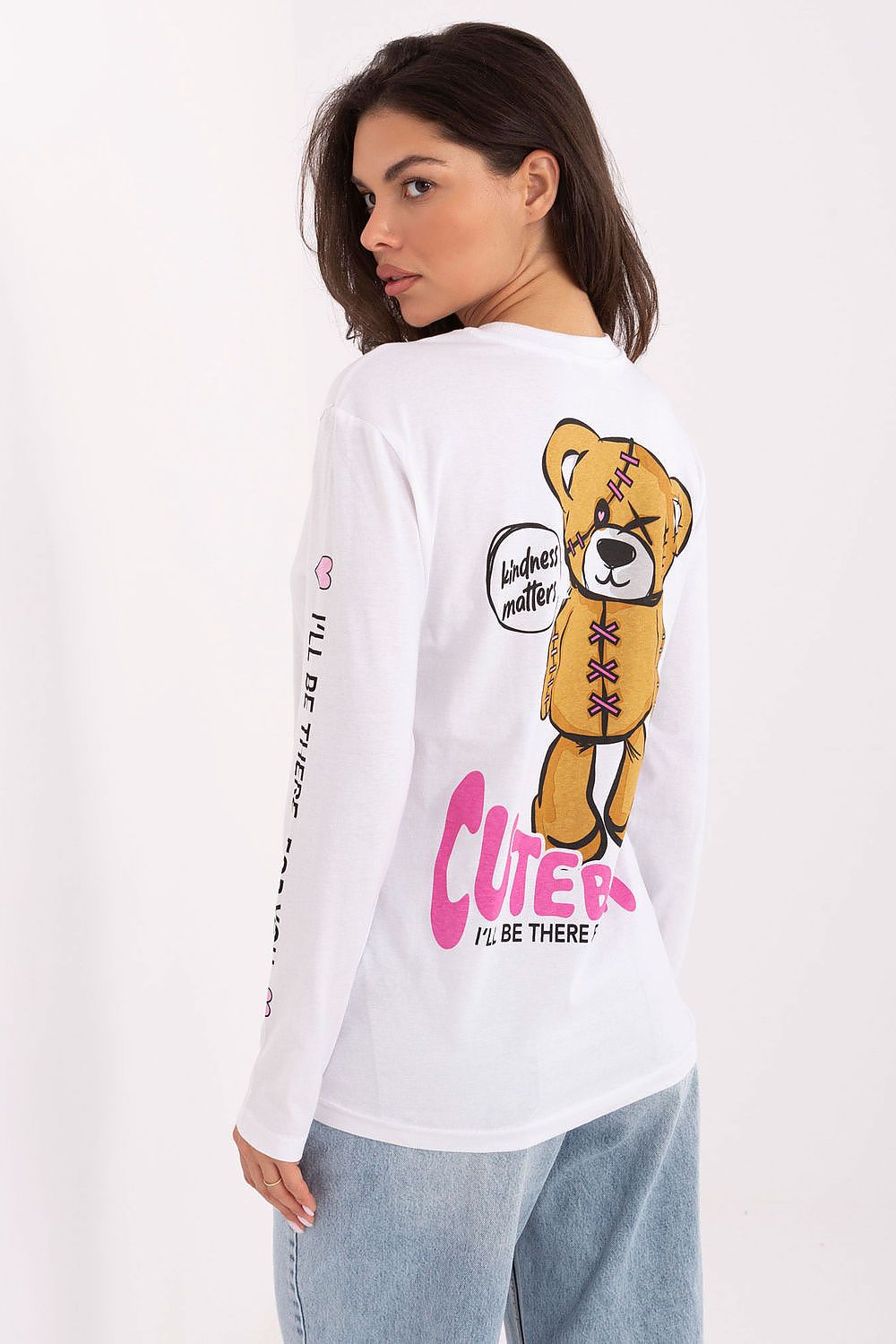Sublevel Cute Bear Inscription Blouse - Trendy Style - Blouses