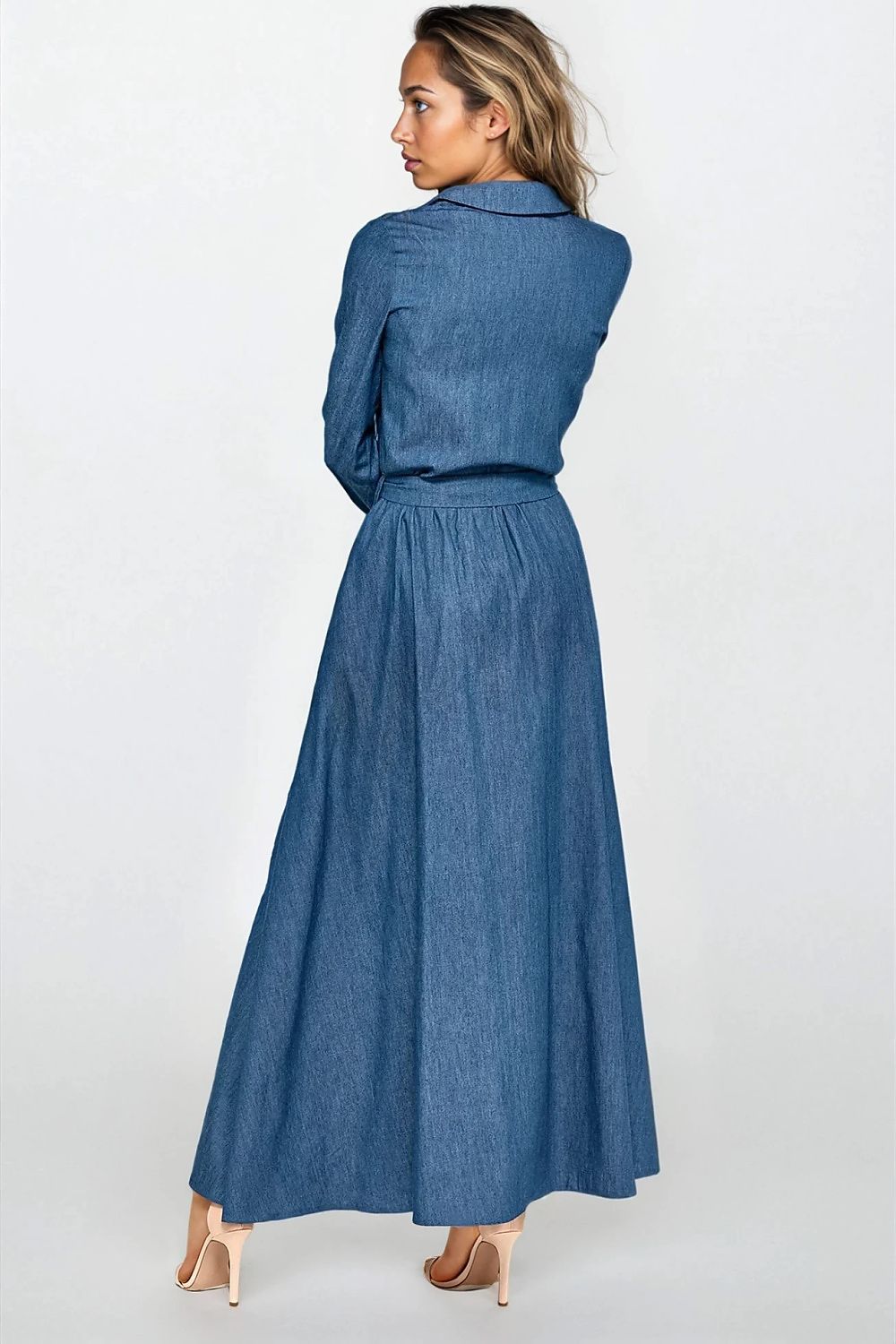 Denim Maxi Dress for Women - Stylish & Versatile - Dresses