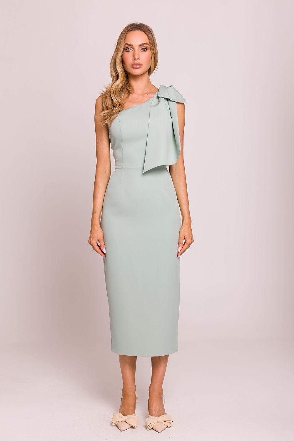 Elegant One-Shoulder Dress for Special Occasions green 2 - Dresses